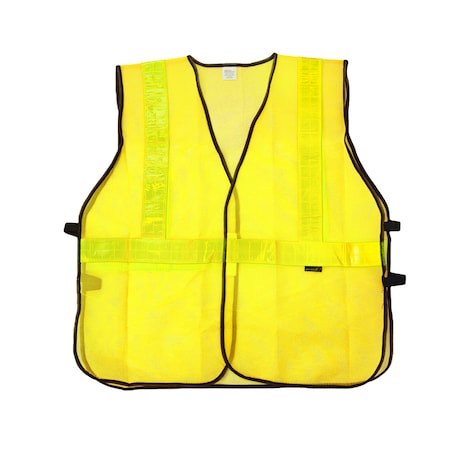 Lattice Reflective Safety Vests,X-Large,Yellow (10-Pack)